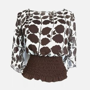 Papaya Flutter Sleeve Top Women's Sz M